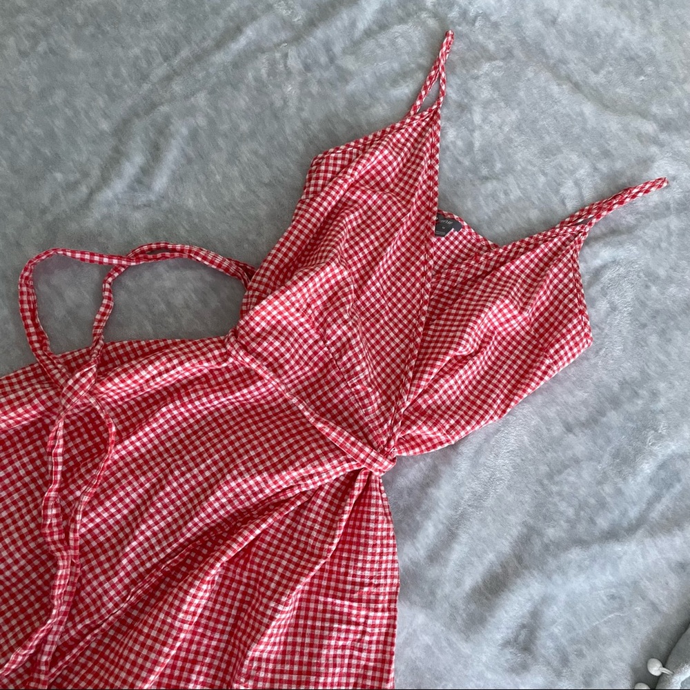 aerie plaid wrap dress